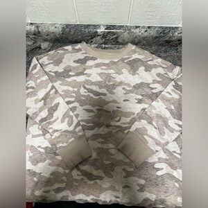 Beige Camo Long Sleeve Top